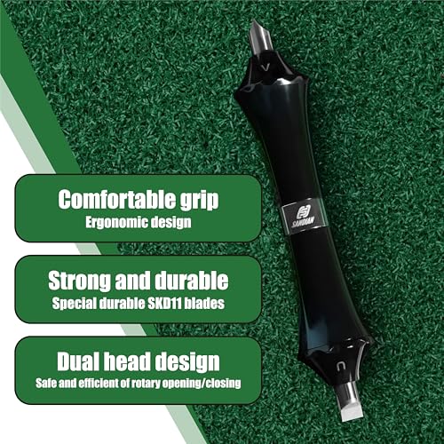 SANDIAN Golf Club Groove Sharpener, Dual Blade Carbide SKD11 with Case