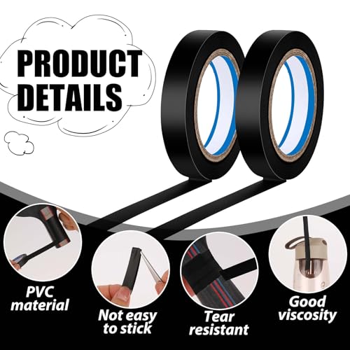 PVC Racket Finishing Tape for Tennis and Badminton - 2 Rolls