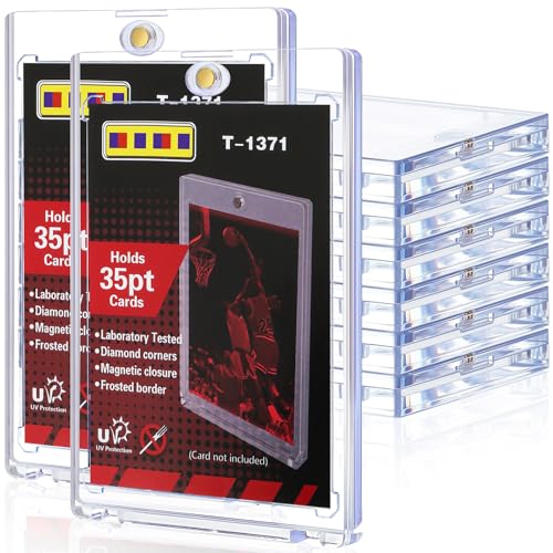 8ct Magnetic Card Holders - 35pt Hard Card Sleeves for Trading Cards