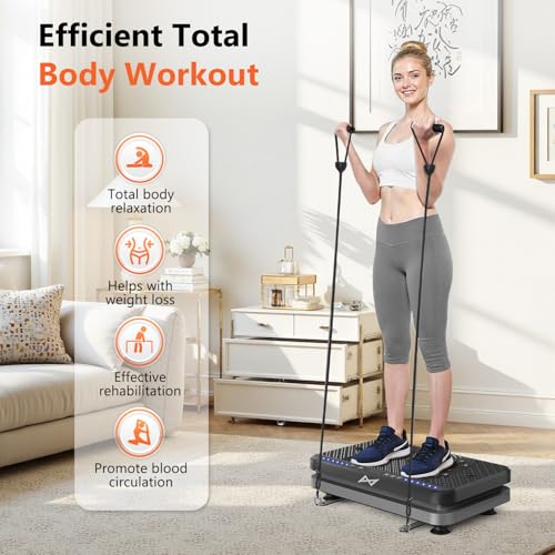 Vibration Plate Fitness Machine for Full Body Workout - Black/Gray