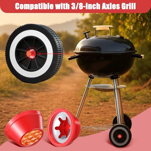 Red Hub Caps for Radio Flyer Wagon - 2 Pack
