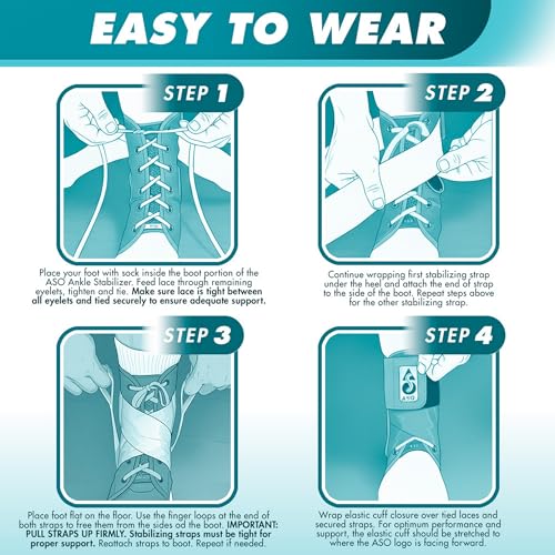 Ankle Stabilizer Brace for Sprains & Instability - Black