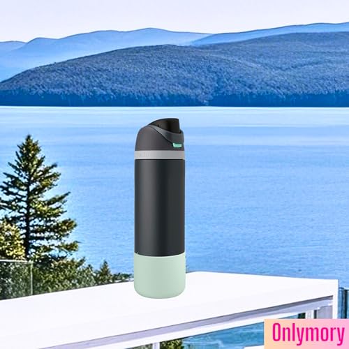 Silicone Protective Boot for 24 oz Water Bottle - Anti-Slip Sleeve - Mint Green