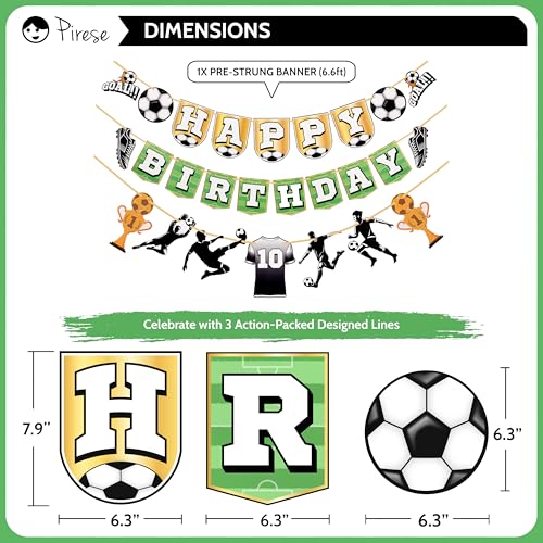 Soccer Birthday Party Decorations Kit - Happy Birthday Banner & Balloons