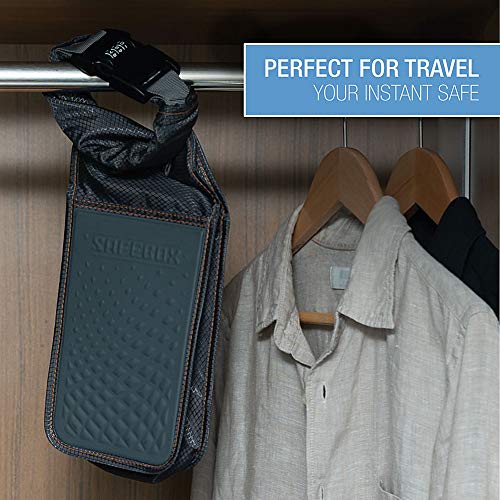 Lewis N. Clark Safebox Portable Safe with Anti Theft Combination Lock and Slash Resistant Material to Protect Wallet, iPhone and Valuables at the Beach, Pool, Camping + Hotel, Small