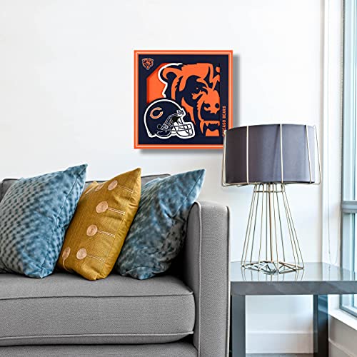 Chicago Bears 3D Logo Series Wall Art - 12” x 12”, Ready to Hang