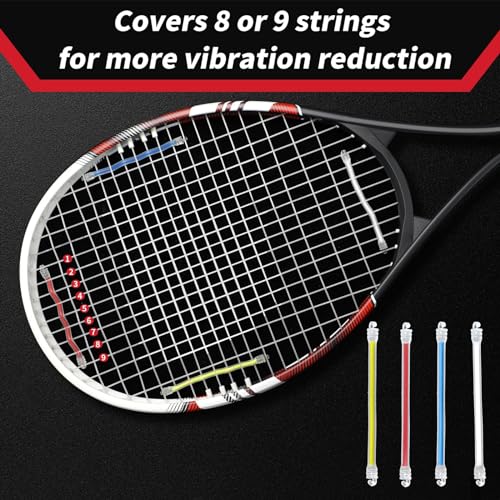 Tennis Racket Dampeners - 8 Pack Silicone Shock Absorbers