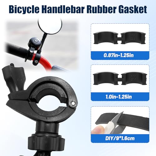Bicycle Handlebar Spacers - 12 Pcs Anti-Vibration Rubber Gaskets