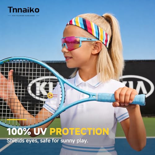 Kids Polarized Sunglasses - Pink Frame Pink Mirror Lens, UV Protection for Ages 3-12