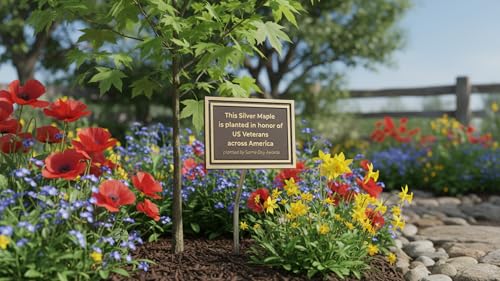 Personalized Memorial Plaque with Stake, 8x10 - Custom Engraved Aluminum