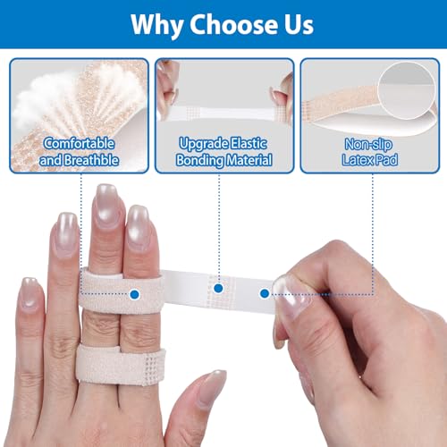 Finger Buddy Straps, 12PCS Tape Straps Loops, Beige