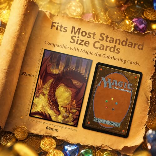 FUNinEDH Dragon the Golden MTG Card Sleeves 100 Count EDH Commander Protective Deck Sleeves