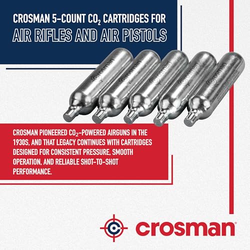 CO2 Cartridges - Leak-Free Metal Capsules for Airguns - 5-Pack