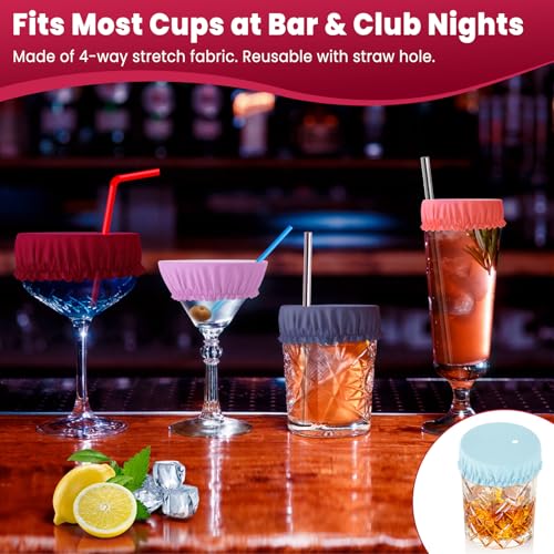 Reusable Scrunchie Drink Covers - 12 Vibrant Colors