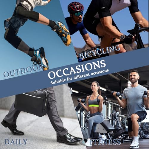 UoUoUosocks 6 Pairs Men Women Athletic Socks Black 9-11