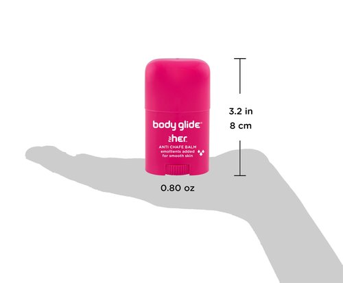 BodyGlide Cycle Glide Anti Chafe Balm Stick for Biking, Motorcycling, Horseback 1.5oz + for Her Anti Chafe Balm for Bra, Thighs, Heels 0.8oz