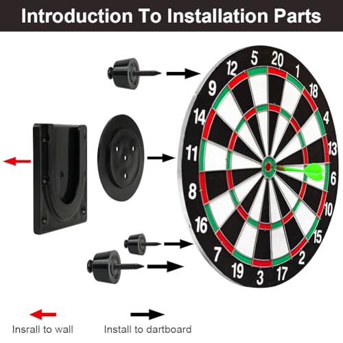 Dartboard Mounting Bracket Kit - Easy Install with Screws & Stabilisers