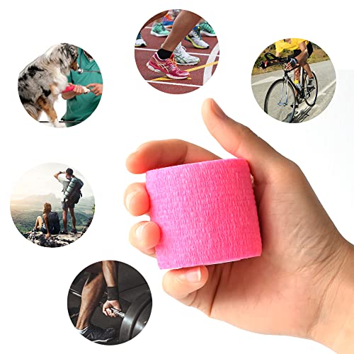 2 Inch Self Adhesive Bandage Wrap - 9 Pack Multi Colors