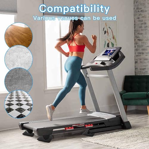 High Density Non-Slip Treadmill Mat Pads - 4x4 Inch, 4 PCS