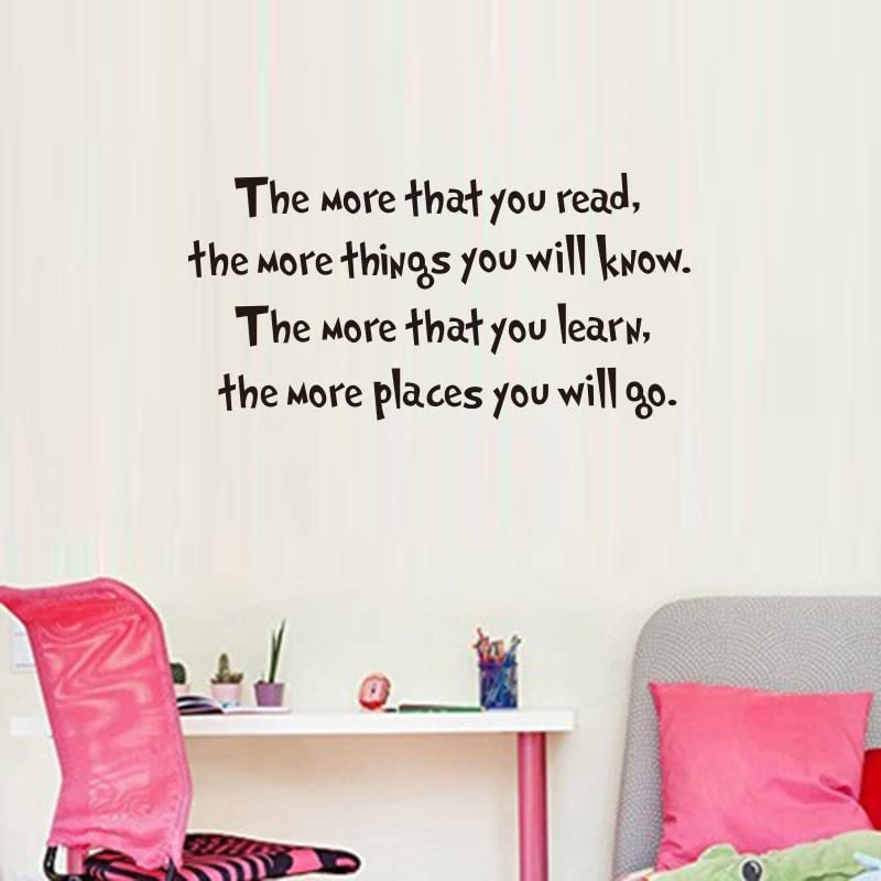 Inspirational Wall Quote Decal - The More That You Read