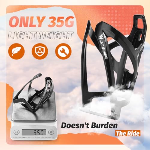 Ultra-Light Durable Bike Water Bottle Cage - Black
