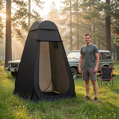 RUIGdye Extra-Tall Waterproof Portable Privacy Shower Tent for Camping & Outdoor Use