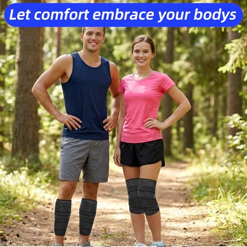 2 PCS Extra Long Knee Compression Wraps for Joint Support