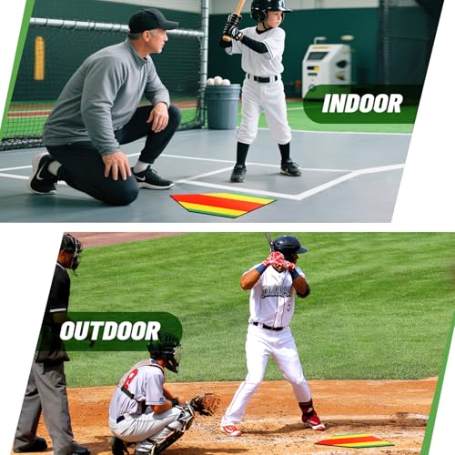 Baseball Home Plate Training Mat 16.93" - Multi-Zone Strike Practice