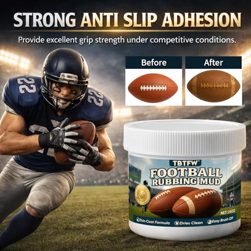 Football Rubbing Mud Kit - 16oz Conditioning Mud with Brush, Towel & Gloves