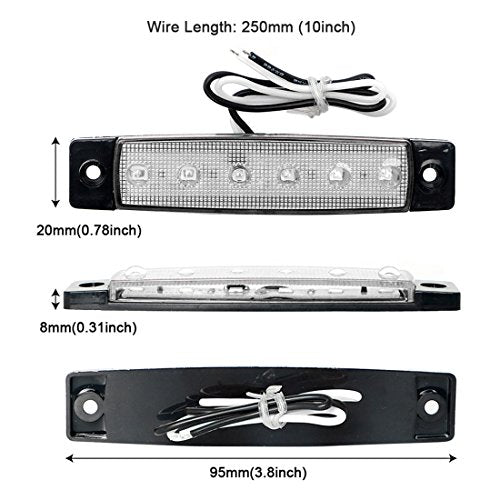 LED Interior Boat Lights - Slim Strip Bar Light (Pack of 2, White)