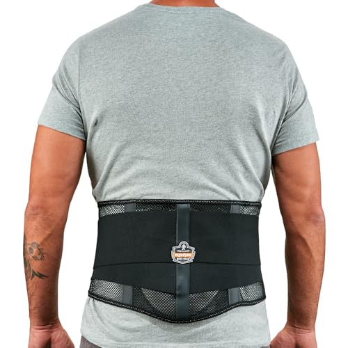 Ergodyne ProFlex 1051 Mesh Back Support Medium Black - Lumbar Brace for Injury Prevention