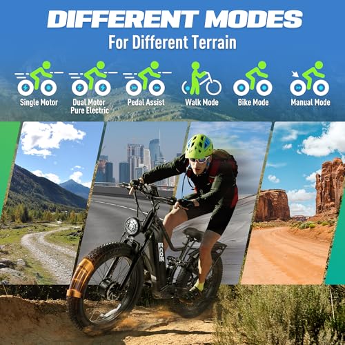9000W Dual Motor Electric Bike - 52MPH Fat Tire E-Bike