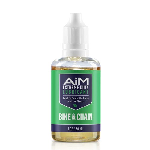 PlanetSafe Lubricants AiM Bike Chain Lube - 1oz - Bicycle Chain Lubricant for Road, Mountain & MTB Bikes - Dry and Wet Conditions - Non Hazardous, Safe for You - Made in The USA!