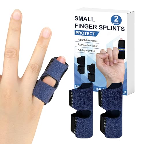 Small Trigger Finger Splint - 2 Pack for Pinkie Finger - Blue