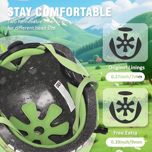 Kids Dinosaur Bike Helmet - Adjustable Multi-Sport Small (50-54 cm)