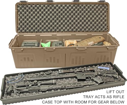 Tactical Rifle Crate with Wheels - 39" Hard Gun Carrying Case