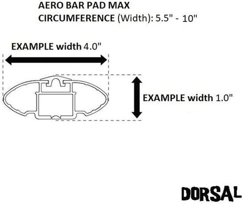 DORSAL Aero Roof Rack Pads - No Fade Sunguard for Surfboards & Kayaks | Pack of 2, 20" Black