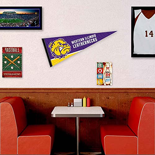 Western Illinois Leathernecks Pennant 12x30 Inch Felt Wall Banner