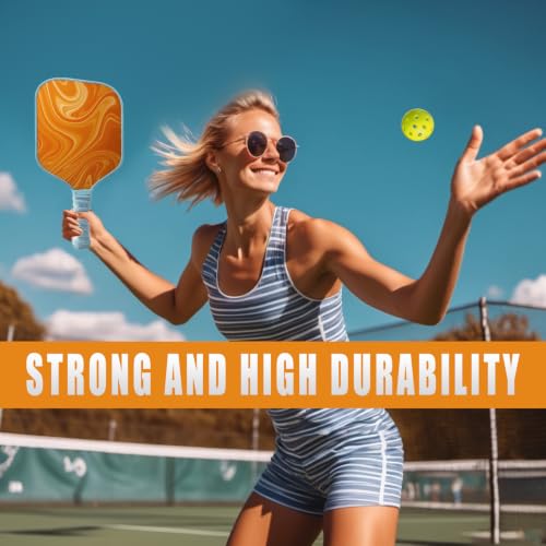 6 Pack High-Durability Pickleballs with Mesh Bag - Colorful & Consistent Bounce