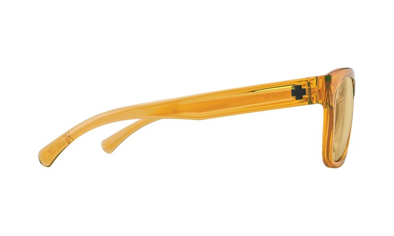 SPY OPTIC Crossway, Square Sunglasses, Color and Contrast Enhancing Lenses, Translucent Orange - Yellow Lenses