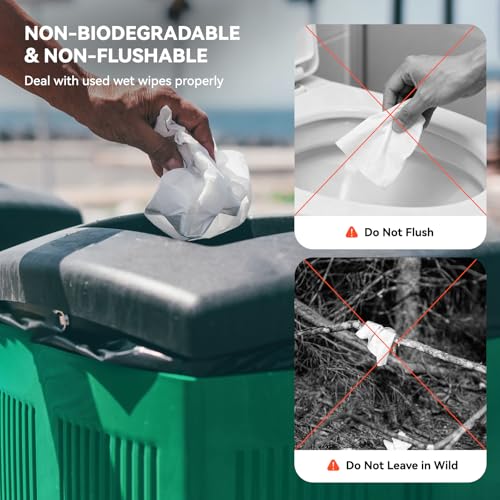 Scent Elimination Wet Wipes for Hunting - Extra Large Field Cleaning Towels