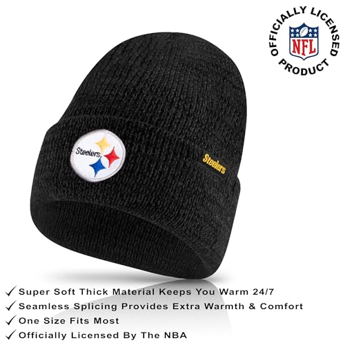 Pittsburgh Steelers Knit Winter Beanie & Touch Screen Gloves - One Size