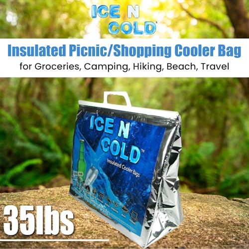 Insulated Picnic Cooler Bags - Lightweight Soft Collapsible, 35 lbs Capacity, Pack of 2