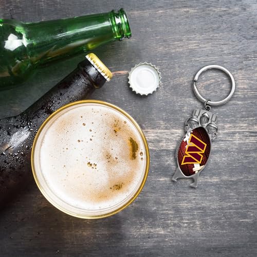 NFL Football Sculpted Bottle Opener Keychain - Washington Commanders