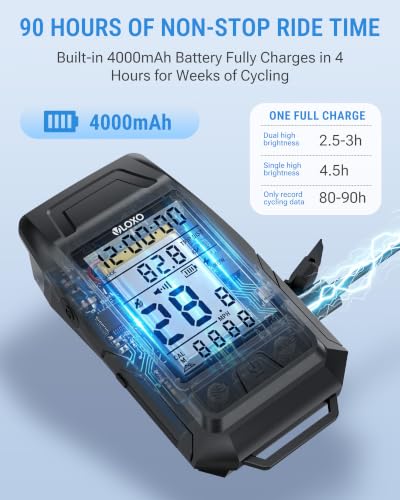 GPS Bike Computer with Headlight & Electronic Horn - 3-in-1 Cycling Tracker