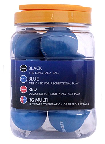 Python Blue Racquetballs - 12-Ball Jug for Indoor Play