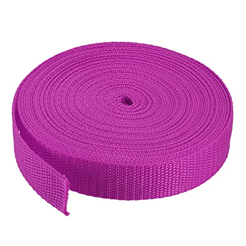Lightweight Polypropylene Webbing Strap 1" x 10 Yards - Dark Rose Red