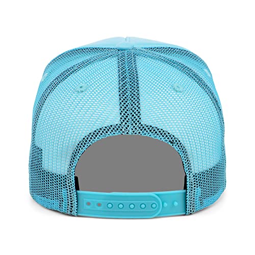 Adjustable Foam Trucker Snapback Hat - Turquoise - One Size