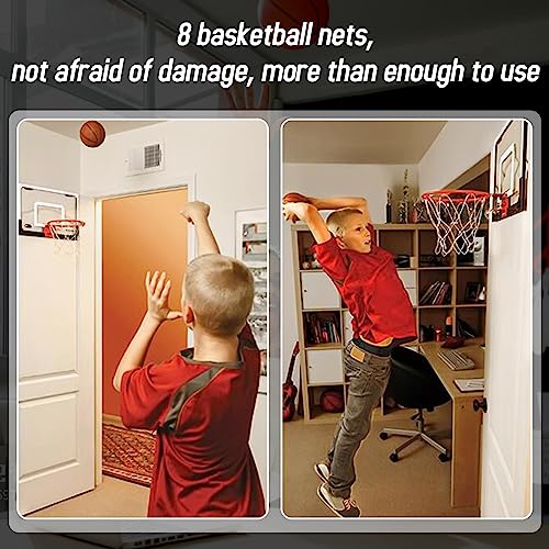 Basketball Net Replacement - 8 Pcs Mini Nylon for 8-10.25" Rims - White