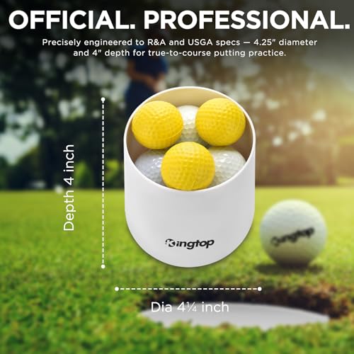 Golf Hole Cups for Practice Putting Greens - 4 Inch, 4 Pack